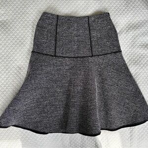 Proenza Schouler Gray Tweed A-Line Flared Skirt
